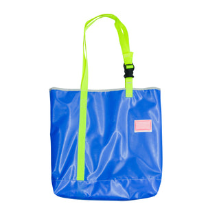 Record Bag / Blue, Neon Yellow