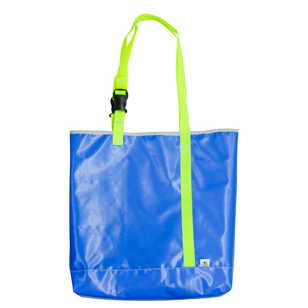 Record Bag / Blue, Neon Yellow