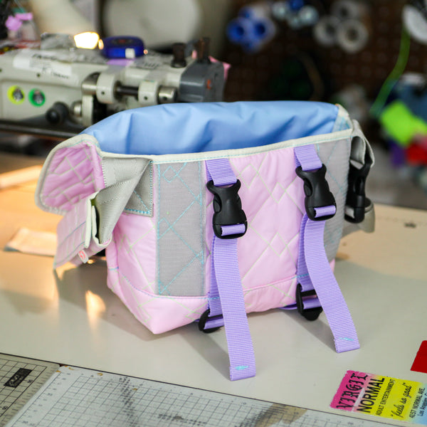 Small Shoulder Bag / Quilting, Pink