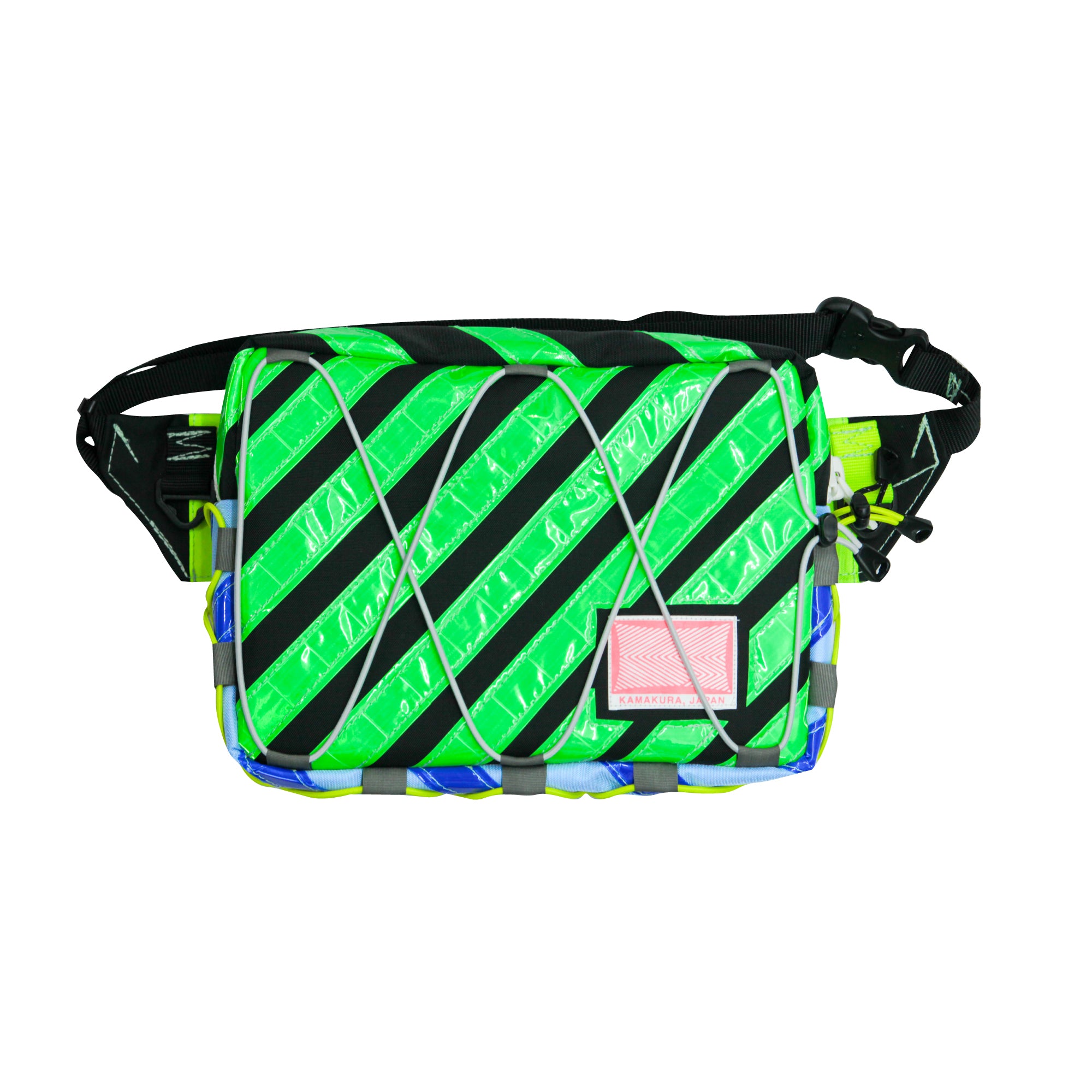 Medium Waist Bag / Black, Neon Green