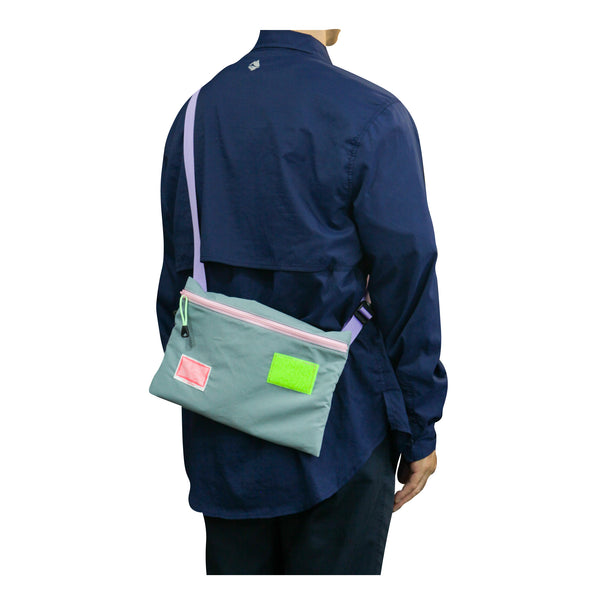 Extra Small Shoulder Bag / Cadet Blue, Pink