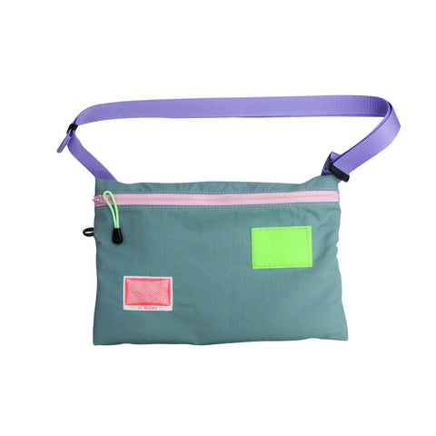 Extra Small Shoulder Bag / Cadet Blue, Pink