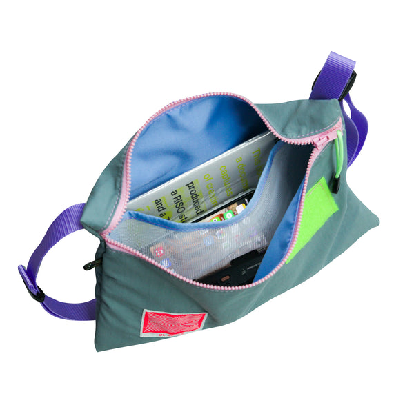 Extra Small Shoulder Bag / Cadet Blue, Pink