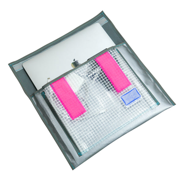 Laptop Sleeve (13~14") / Grey, Neon Pink