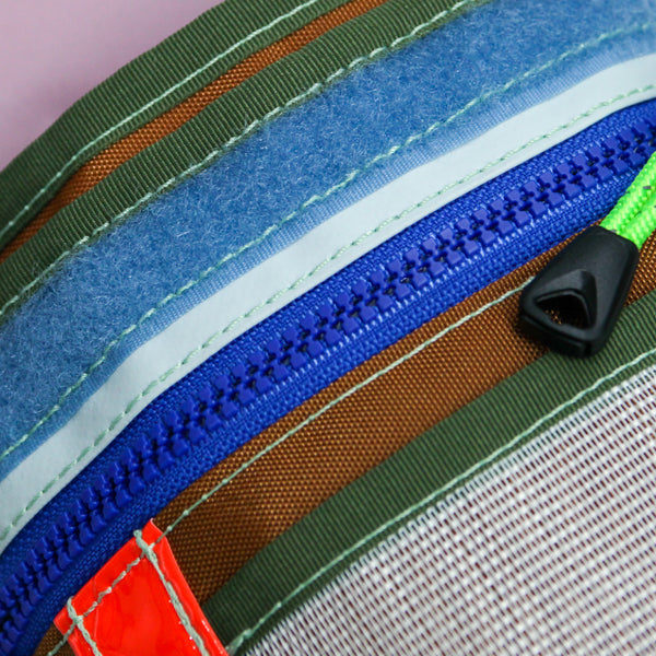 Small Travel Bag / Brown, Orange