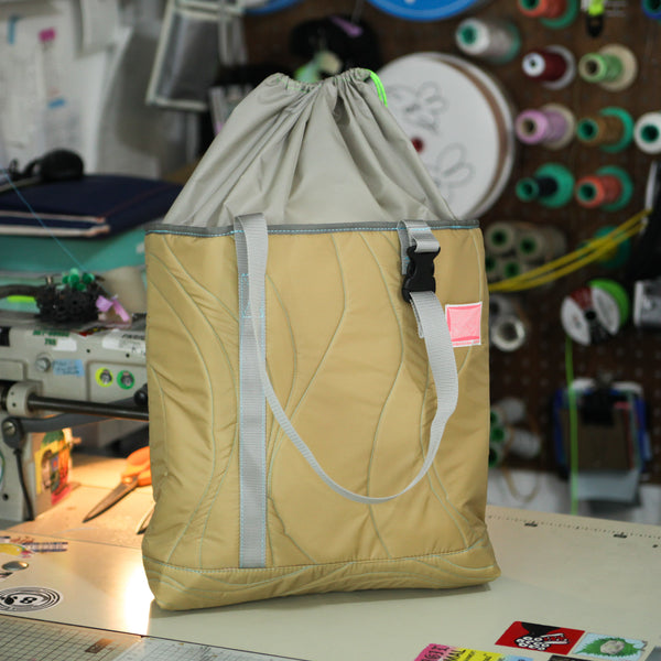 Record Bag / Quilting, Brown