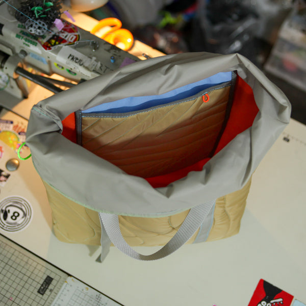 Record Bag / Quilting, Brown