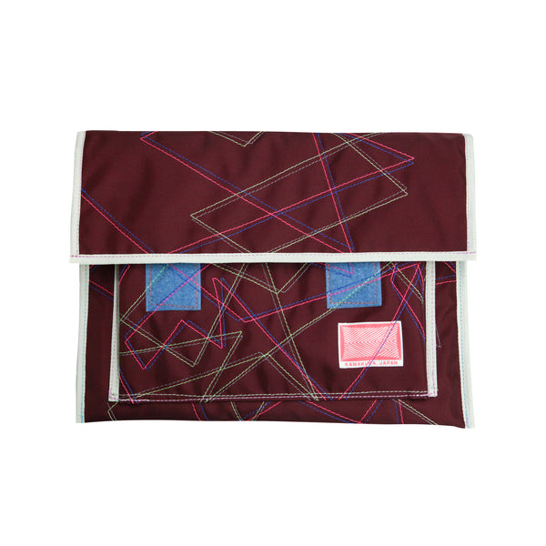 Laptop Sleeve (13~14") / Burgundy, Stitching