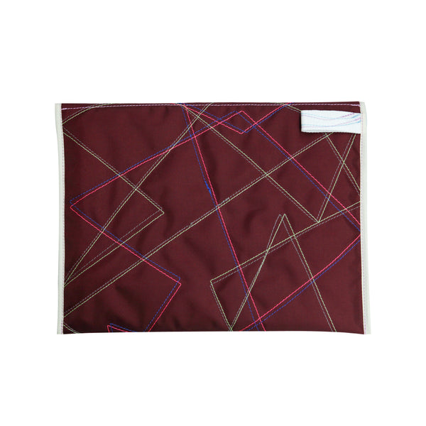 Laptop Sleeve (13~14") / Burgundy, Stitching