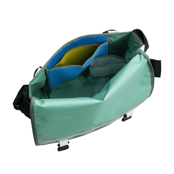 Medium Shoulder Bag / Blue, Neon Pink