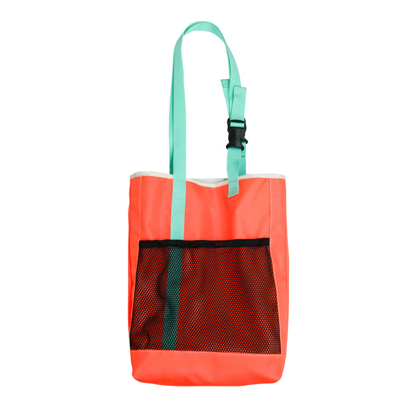 Small Tote Bag / Neon Orange, Mesh
