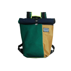Small Backpack / Green, Gold, Black, Navy