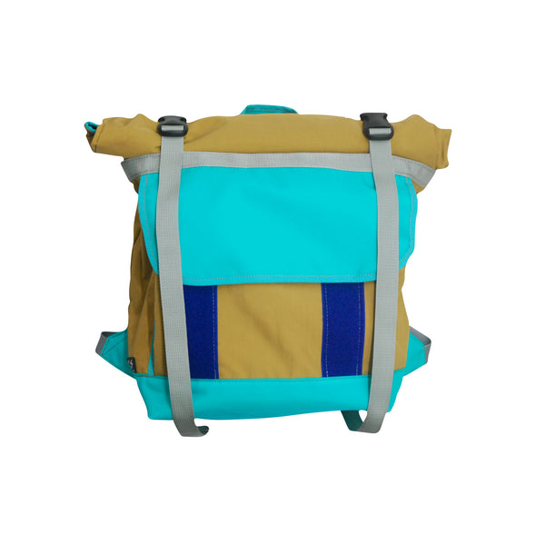 Small Backpack / Brown, Turquoise