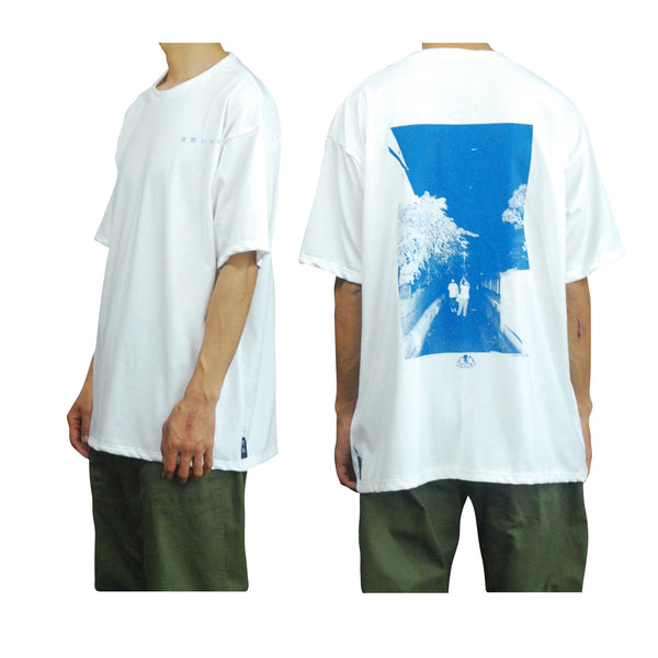 T-shirt / White, Blue, 洋間レコード