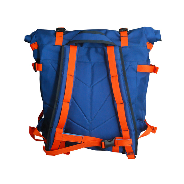 Large Backpack / Navy, Orange