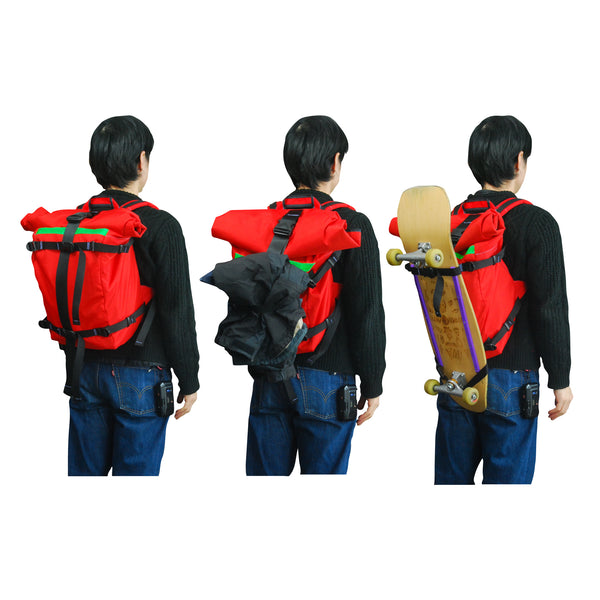 Large Backpack / Red, Straps