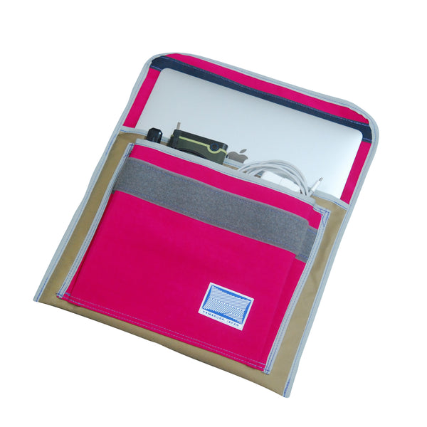 Laptop Sleeve (13") / Khaki, Pink