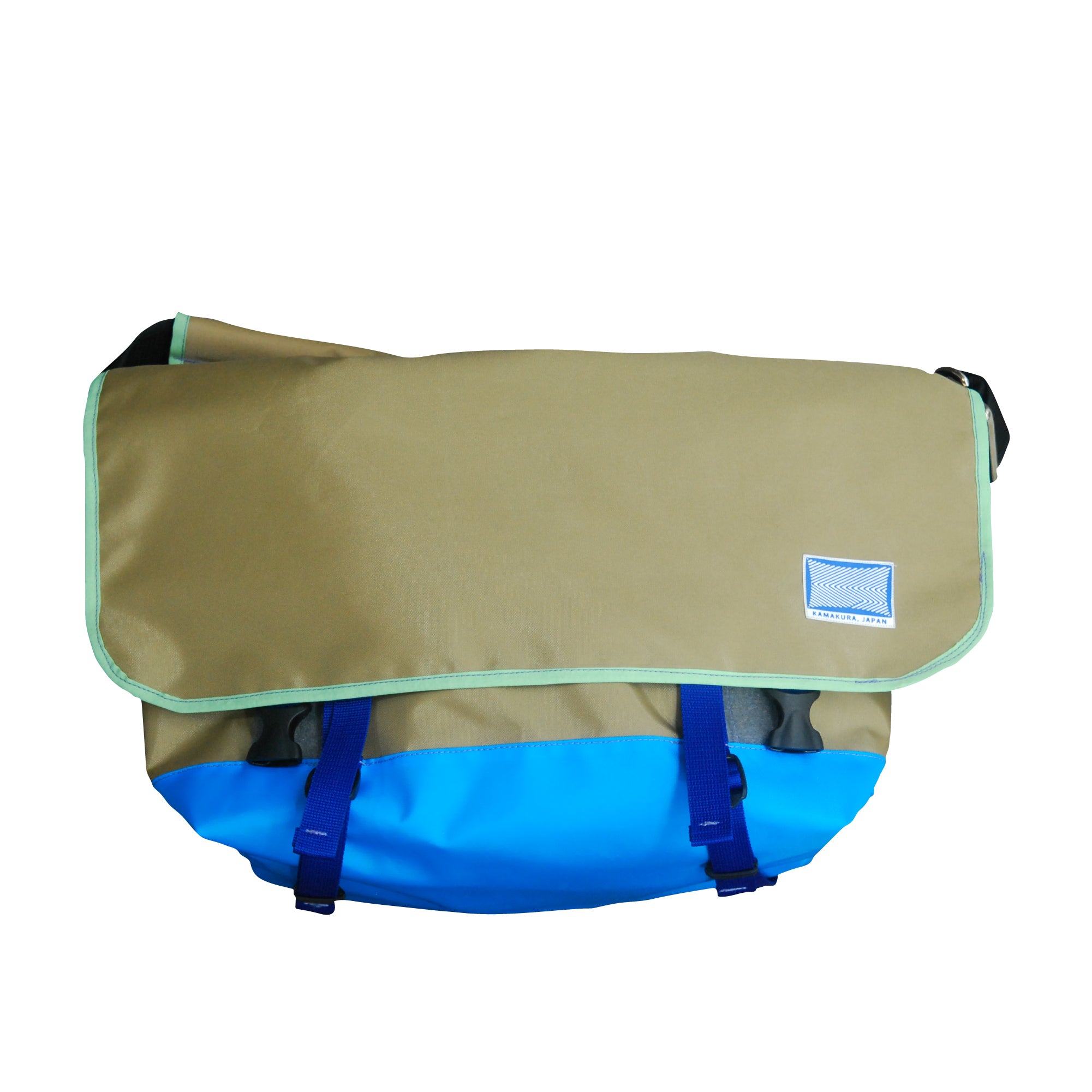 Large Messenger Bag / Khaki, Blue