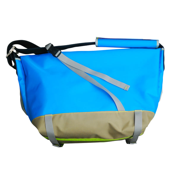 Large Messenger Bag / Blue, Khaki